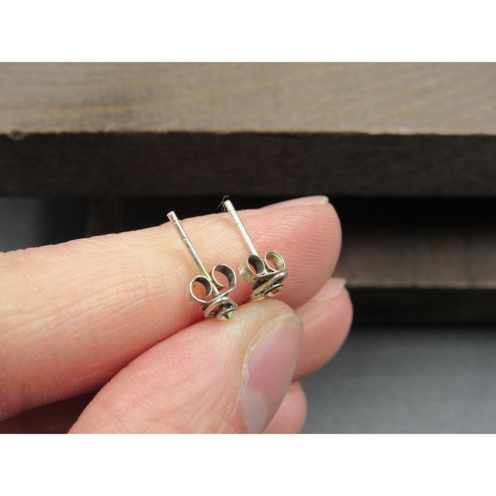 Sterling Silver Delicate Tiny Rustic Swirl Patter… - image 3